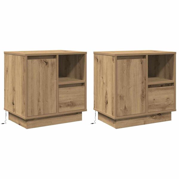 Armario de Noche 2 pcs Roble artesanal 50 x 345 x 50 cm. Roble artisan
