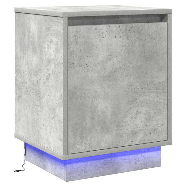 Armario de Noche Gris Concreto 39 x 345 x 50 cm Gris hormigón