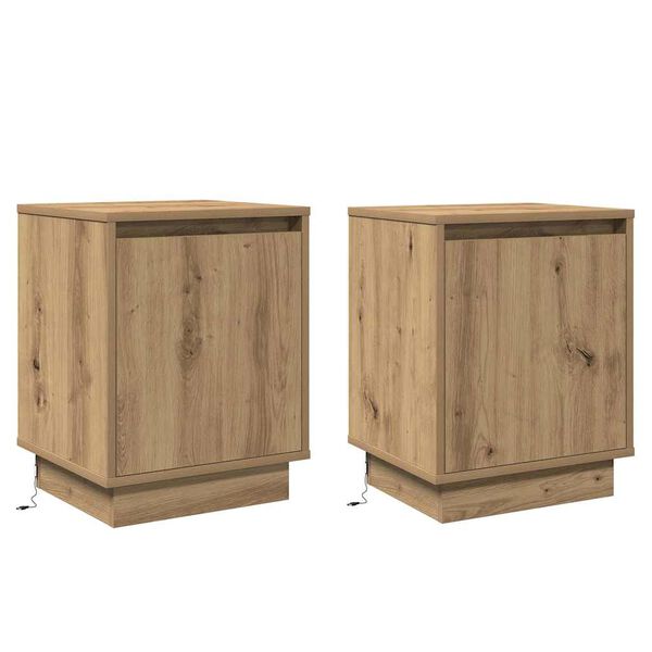 Armario de Noche 2 pcs Roble artesanal 39 x 345 x 50 cm Roble artisan
