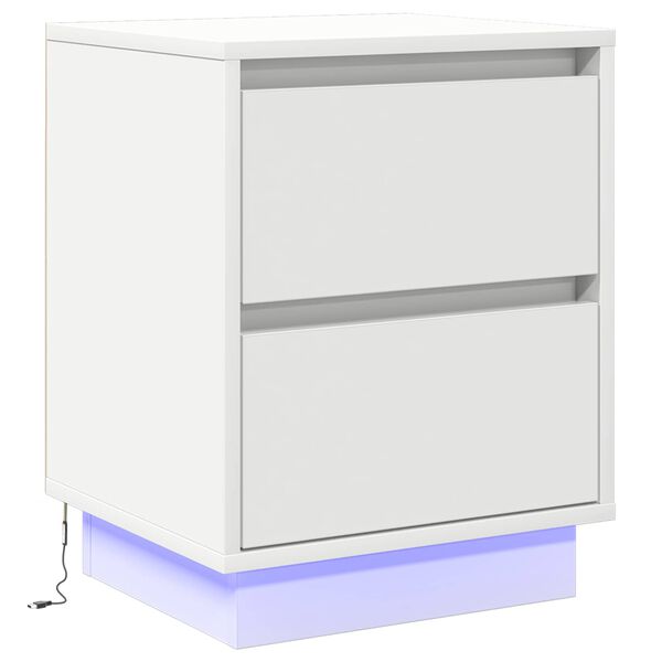Armario de Noche 39 x 345 x 50 cm Madera de ingeniería White 869610