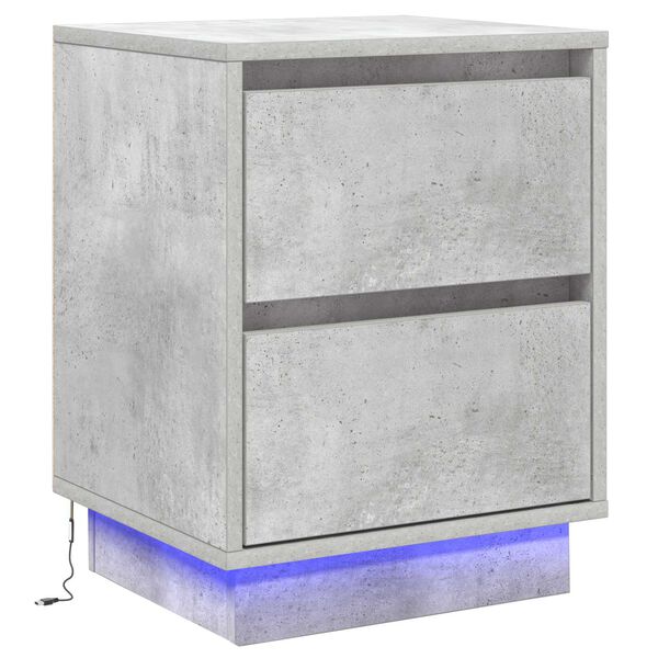 Armario de Noche Gris Concreto 39 x 345 x 50 cm Gris hormigón 869616