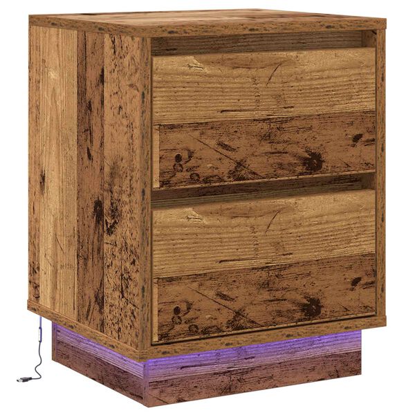 Armario de Noche con cajón Madera vieja 39 x 345 x 50 cm Madera envejecida