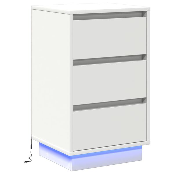 Armario de Noche 39 x 345 x 65 cm Madera de ingeniería White