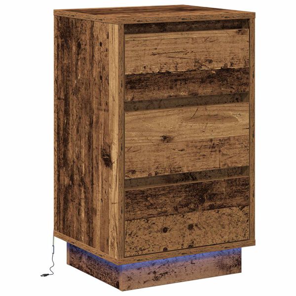 Armario de Noche con cajón Madera vieja 39 x 345 x 65 cm Madera envejecida