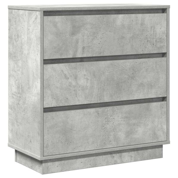 Armario de Noche con cajón Gris Concreto 71 x 345 x 75 cm Gris hormigón