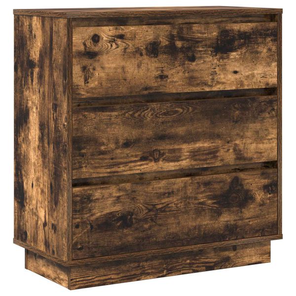 Armario de Noche con cajón Roble ahumado 71 x 345 x 75 cm Roble ahumado