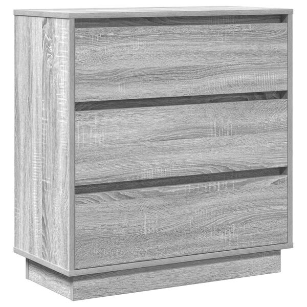 Armario de Noche Gris 71 x 345 x 75 cm Madera de ingeniería Gris sonoma