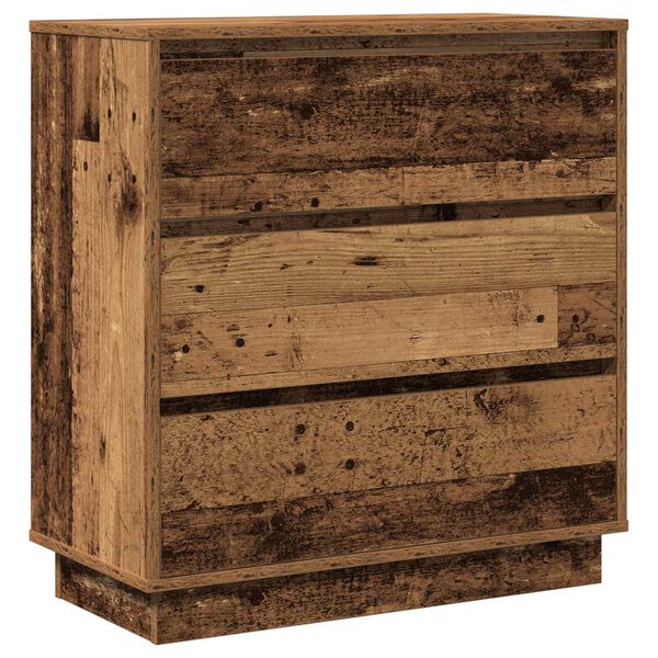 Armario de Noche con cajón Madera vieja 71 x 345 x 75 cm Madera envejecida