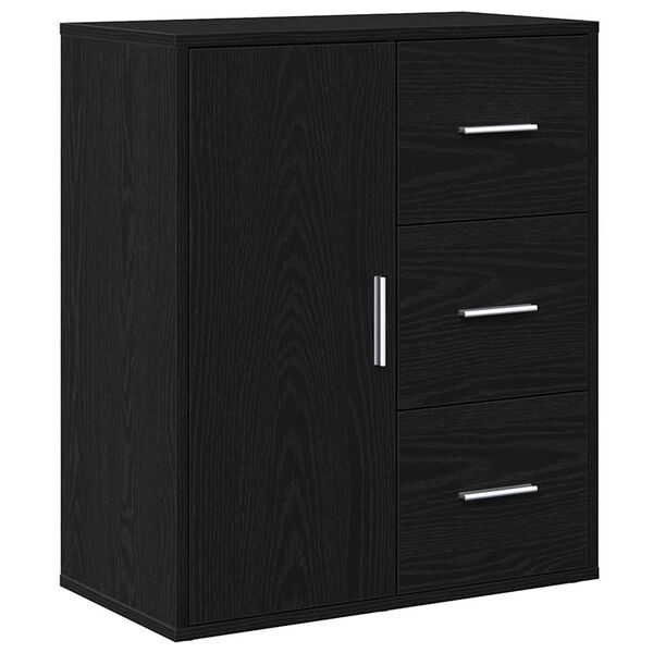 Aparador Roble Negro 60 x 31 x 70 cm Madera de ingeniería Roble negro 871407