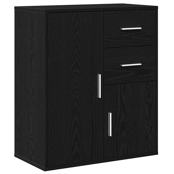Aparador Roble Negro 60 x 31 x 70 cm Madera de ingeniería Roble negro 871417