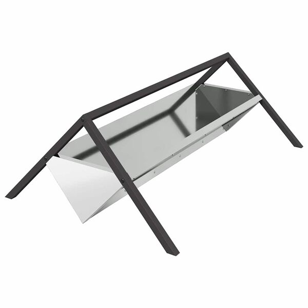 Abrevadero para ganado Plateado 111 x 76 x 38 cm Acero galvanizado