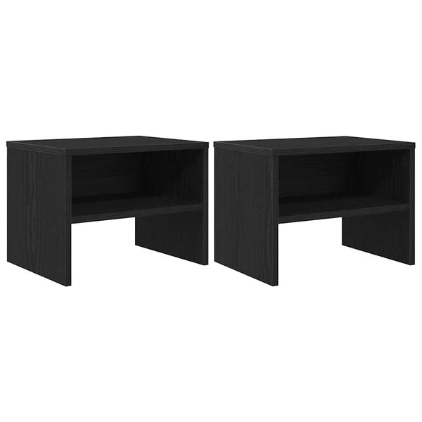 Armario de Noche 2 pcs Roble negro 40 x 40 x 30 cm Roble negro