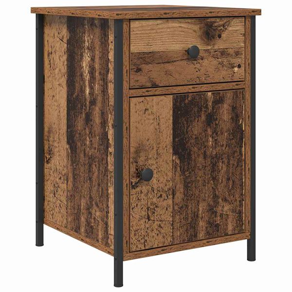 Armario de Noche con cajón Madera vieja 40 x 42 x 60 cm Madera envejecida