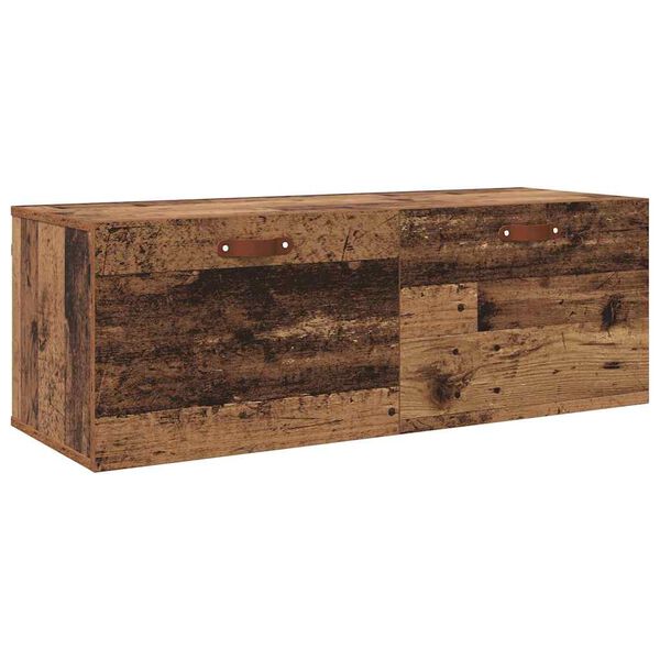 Armario de pared Madera vieja 100 x 365 x 35 cm Madera envejecida 100 x 36,5 x 35 cm
