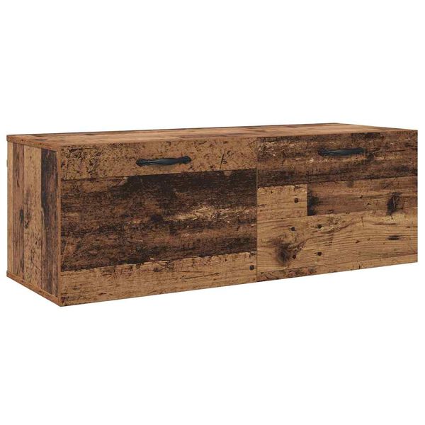 Armario de pared Madera vieja 100 x 365 x 35 cm Madera envejecida 879567