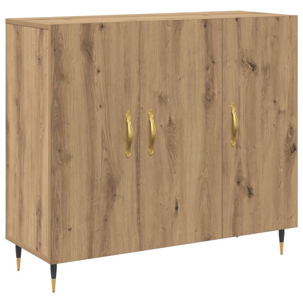 Aparador Roble artesanal 90 x 34 x 80 cm Madera de ingeniería Roble artisan 879580