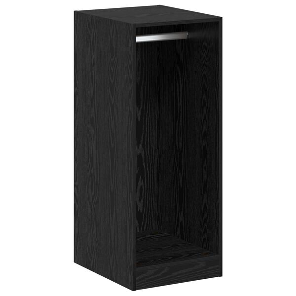 Armario con estante Roble Negro 41 x 48 x 102 cm Roble negro 41 x 48 x 102 cm con varilla