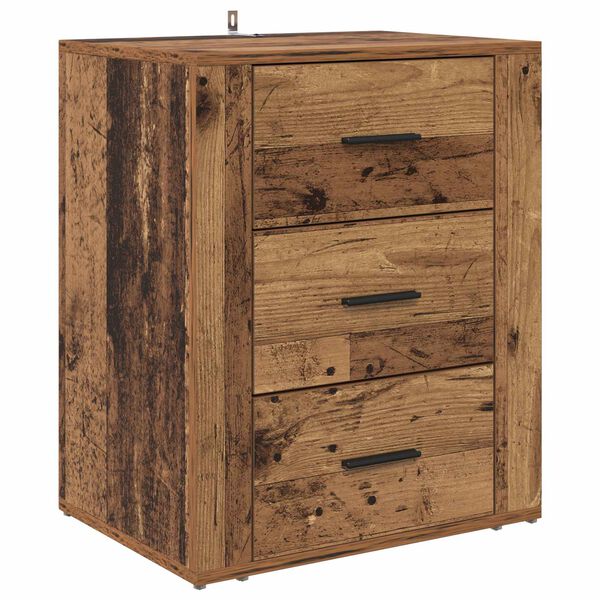 Armario de Noche con cajón Madera vieja 35 x 50 x 60 cm Madera envejecida