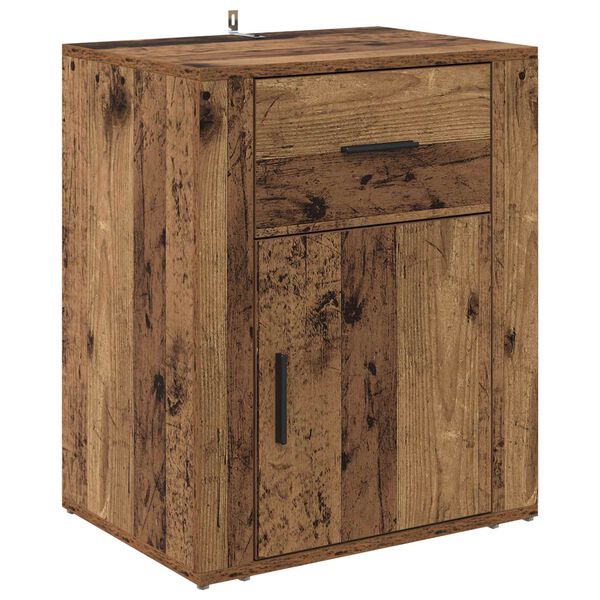 Armario de Noche con cajón Madera vieja 35 x 50 x 60 cm Madera envejecida 881069
