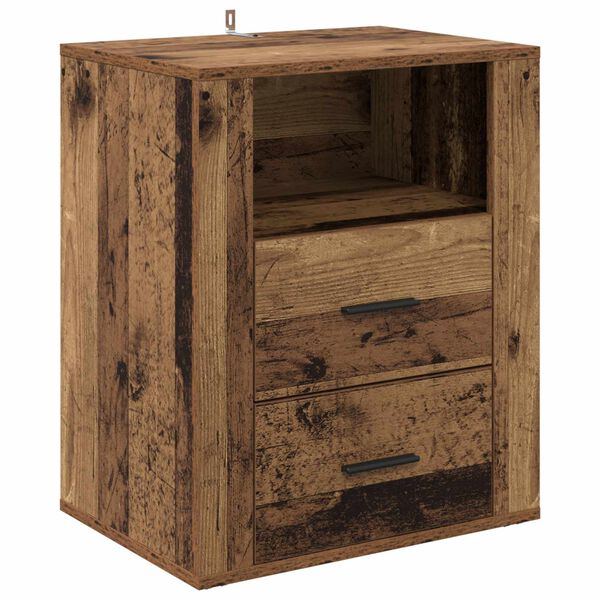 Armario de Noche con cajón Madera vieja 35 x 50 x 60 cm Madera envejecida 881078