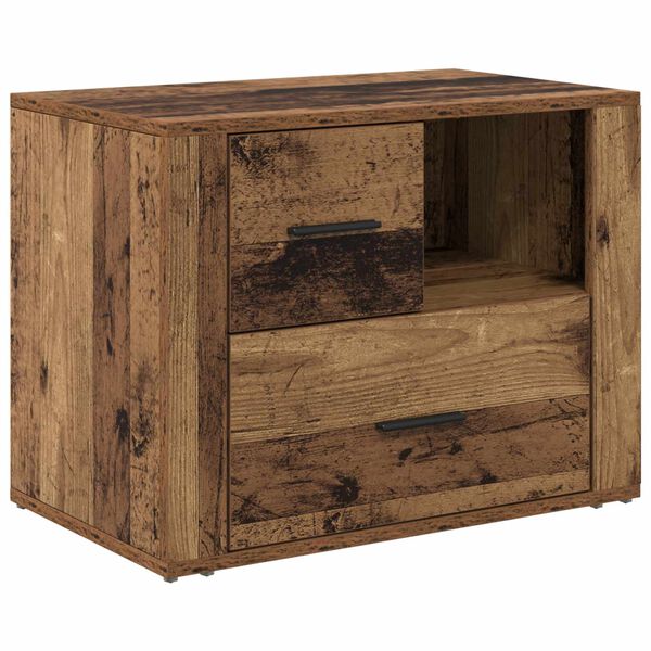 Armario de Noche con cajón Madera vieja 35 x 60 x 50 cm Madera envejecida