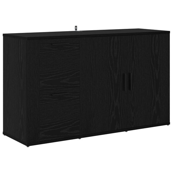 Aparador Roble Negro 100 x 33 x 59.5 cm Madera de ingeniería Roble negro