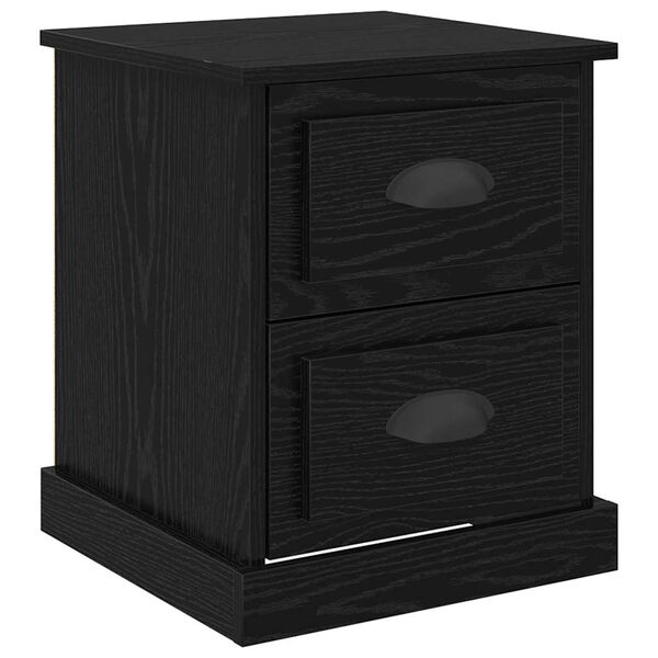 Armario de Noche con cajón Roble Negro 39 x 39 x 47.5 cm Roble negro