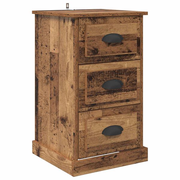 Armario de Noche con cajón Madera Vieja 39 x 39 x 675 cm Madera vieja