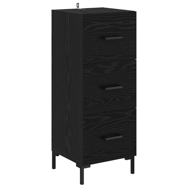 Aparador Roble Negro 345 x 34 x 90 cm Madera de ingeniería Roble negro 881560