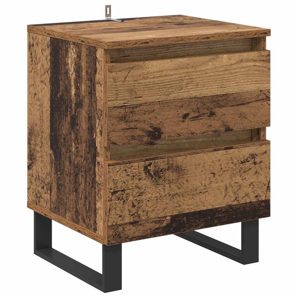 Armario de Noche con cajón Madera vieja 40 x 35 x 50 cm Madera envejecida 881914