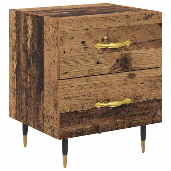 Armario de Noche con cajón Madera vieja 40 x 35 x 475 cm Madera envejecida 881977