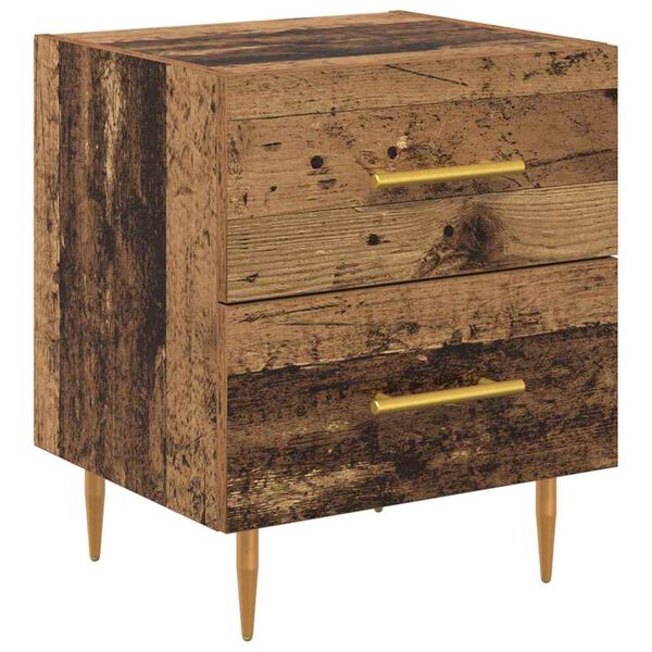 Armario de Noche con cajón Madera Vieja 40 x 35 x 475 cm Madera vieja