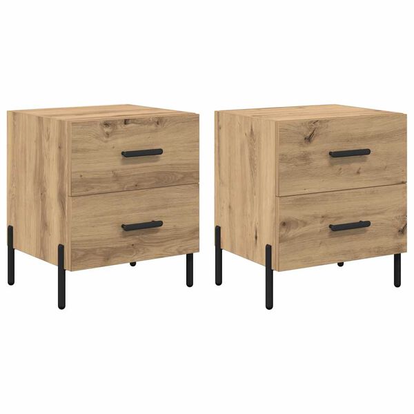 Armario de Noche 2 pcs Roble artesanal 40 x 35 x 475 cm Roble artisan 882027