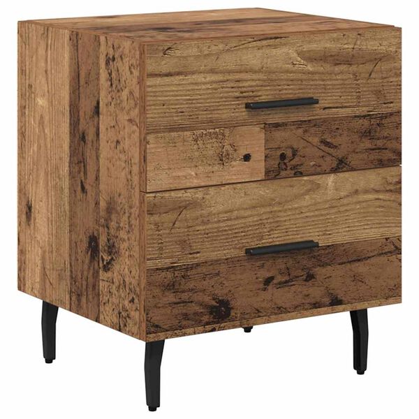 Armario de Noche con cajón Madera vieja 40 x 35 x 475 cm Madera envejecida 882042