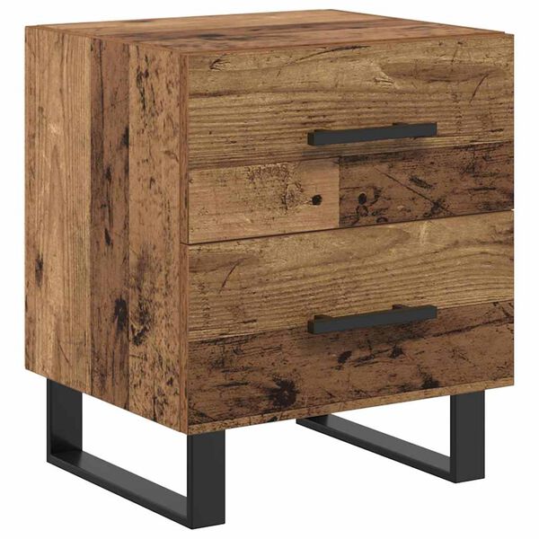 Armario de Noche con cajón Madera vieja 40 x 35 x 475 cm Madera envejecida 882059