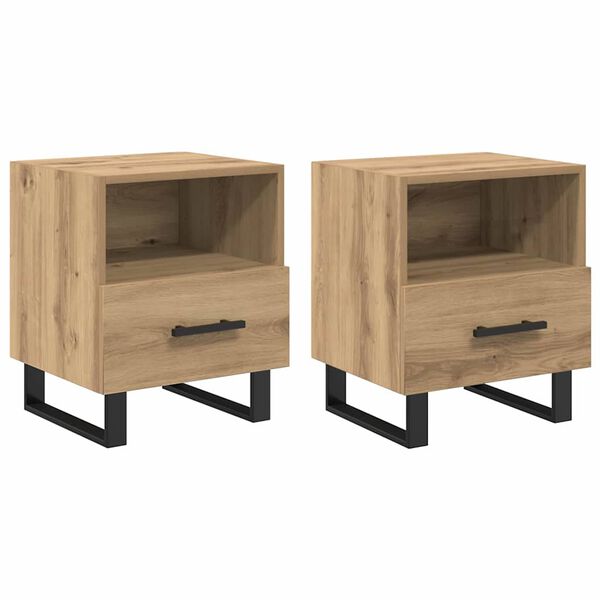 Armario de Noche 2 pcs Roble artesanal 40 x 35 x 475 cm Roble artisan 882089
