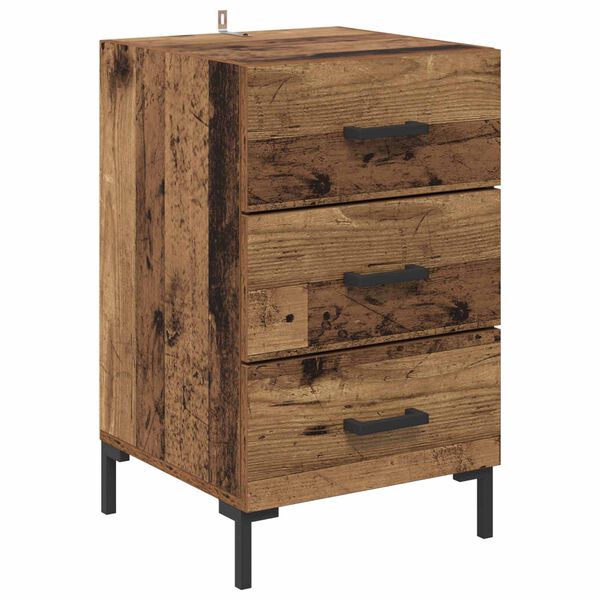 Armario de Noche con cajón Madera vieja 40 x 40 x 66 cm Madera envejecida 882116