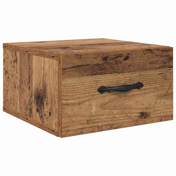 Armario de Noche con cajón Madera vieja 35 x 35 x 20 cm Madera vieja
