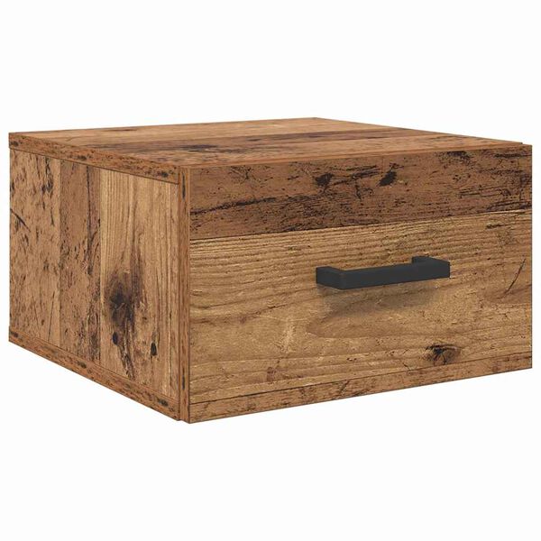 Armario de Noche con cajón Madera vieja 35 x 35 x 20 cm Madera vieja 882368
