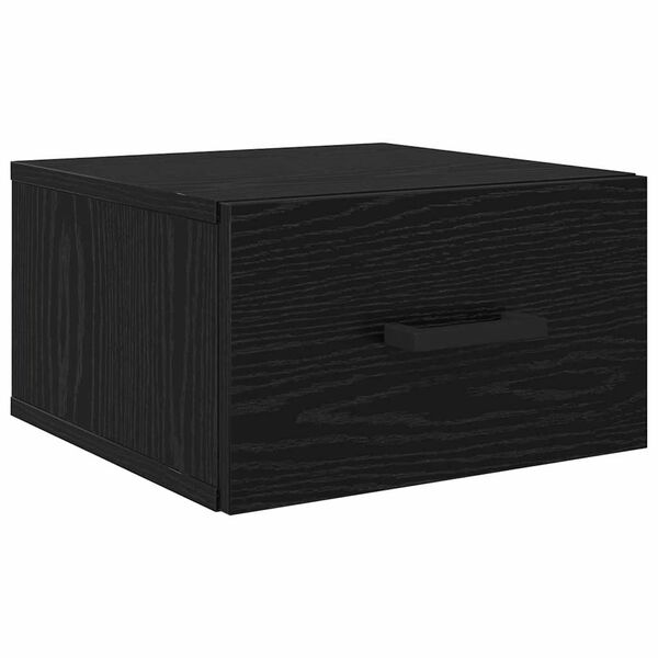 Armario de Noche con cajón Roble negro 35 x 35 x 20 cm Roble negro 882370