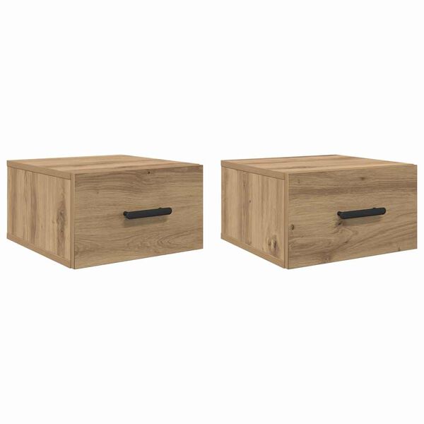 Armario de Noche 2 pcs Roble artesanal 35 x 35 x 20 cm Roble artisan 882387