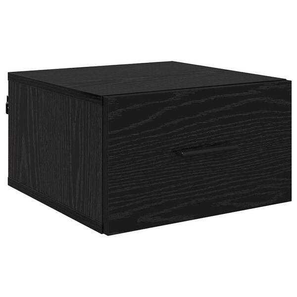 Armario de Noche con cajón Roble negro 35 x 35 x 20 cm Roble negro 882404