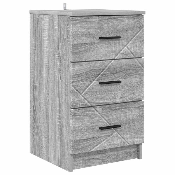 Armario de Noche con cajón Gris sonoma 38 x 38 x 66 cm Gris sonoma