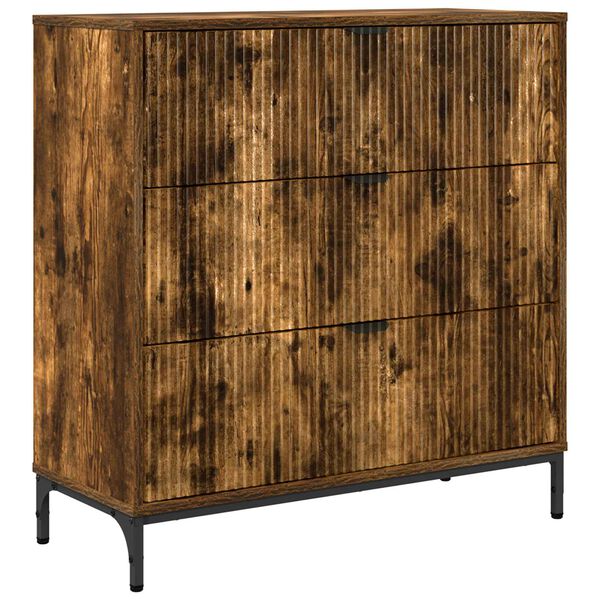 Aparador Roble ahumado 795 x 33 x 82 cm Madera de ingeniería Roble ahumado