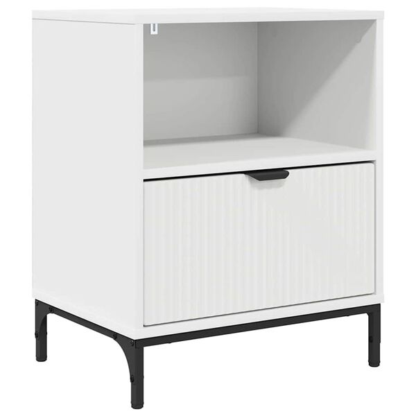 Armario de Noche Blanco 49 x 36 x 61 cm Madera contrachapada Blanco