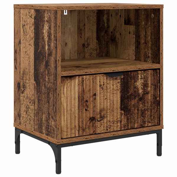 Armario de Noche con cajón Madera vieja 49 x 36 x 61 cm Madera vieja