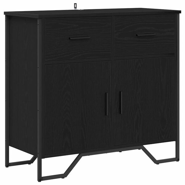 Aparador con cajón Roble Negro 795 x 355 x 745 cm Roble negro
