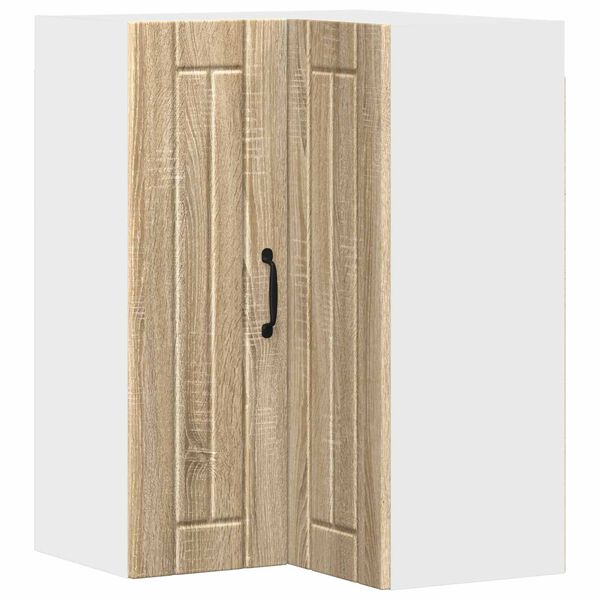 Armario Esquinero de Pared LUCCA Roble Sonoma 57 x 57 x 80 cm Madera reciclada 1x armario de esquina de pared 57 x 57 x 80 cm
