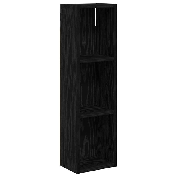 Armario de pared para baño Roble Negro 20 x 14 x 70 cm Roble negro 20 x 14 x 70 cm