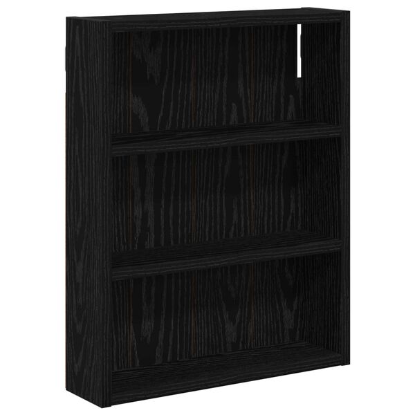 Armario de pared para baño Roble Negro 40 x 10 x 50 cm Roble negro 40 x 10 x 50 cm
